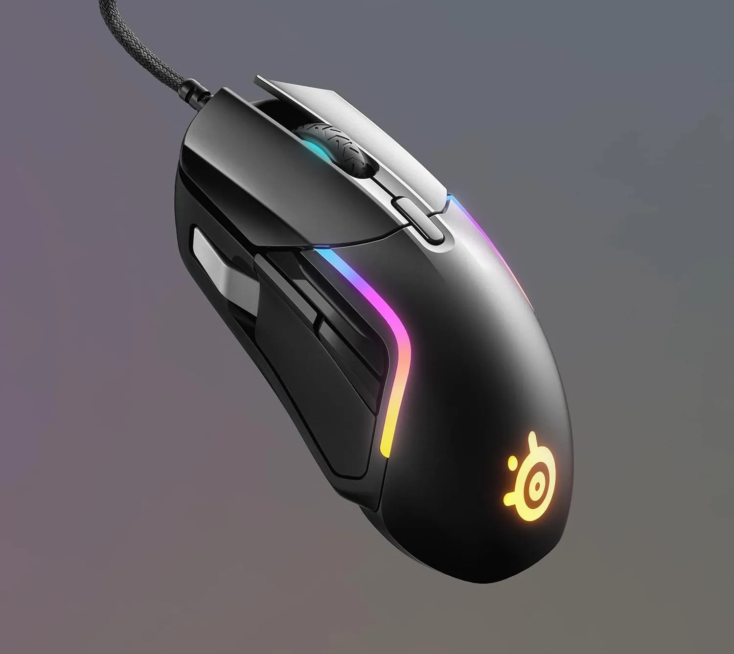 SteelSeries Rival 5 Gaming Mouse, 18,000 CPI Sensor, 9 Programmable Buttons, 85g, FPS, MOBA, MMO, Battle Royale, Black