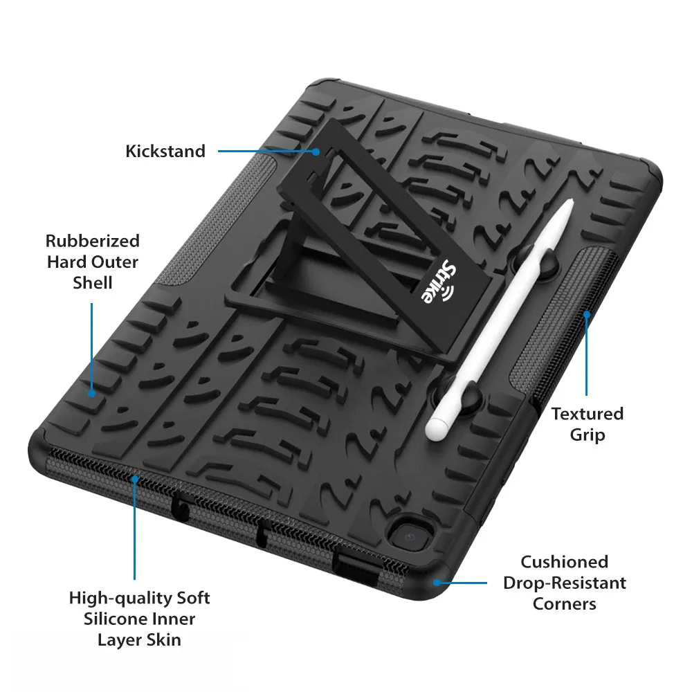 Strike Rugged Case for Samsung Galaxy Tab S6 Lite (2020/2022/2024) (Black)