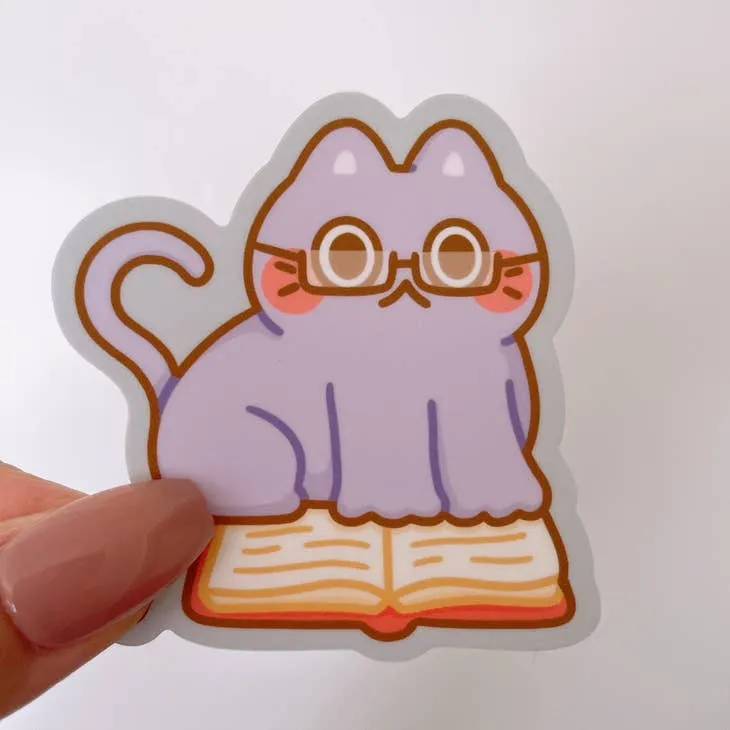 Study Cat Vinyl Sticker