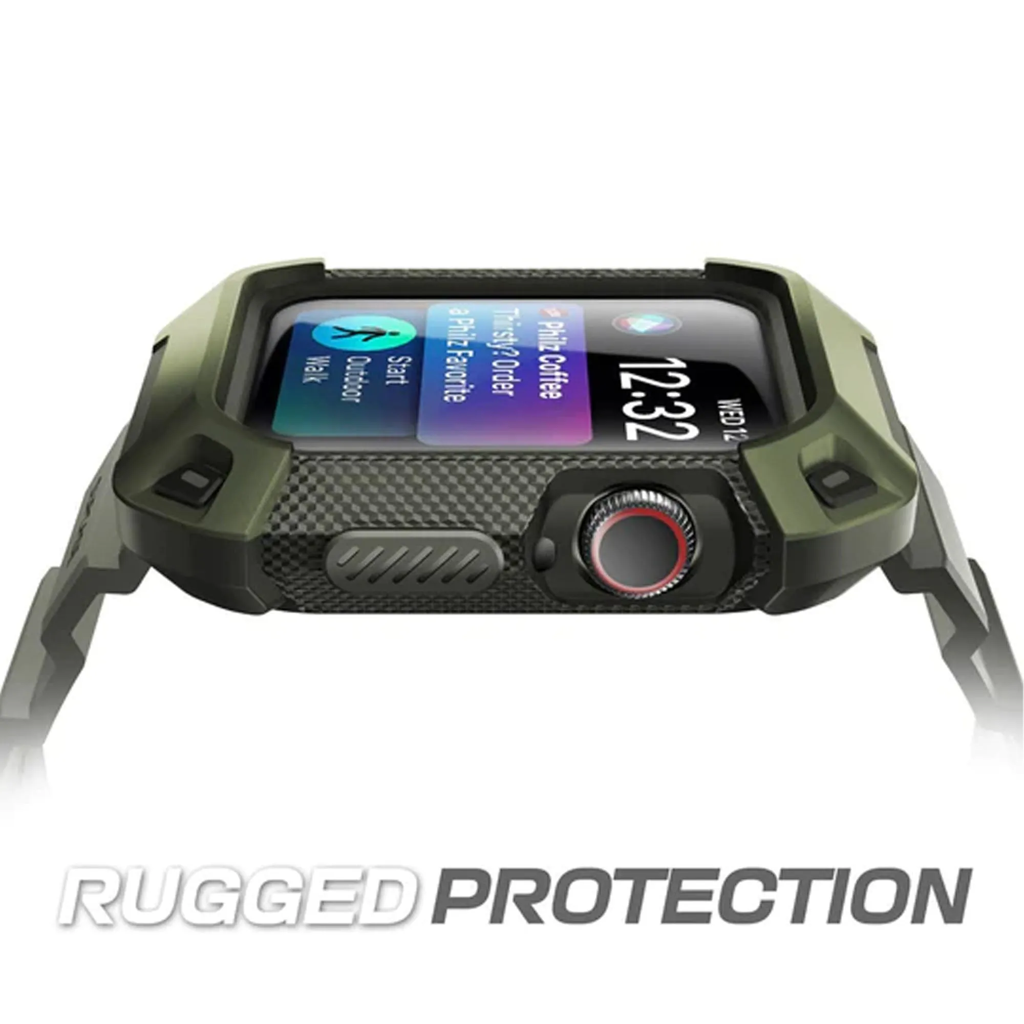 Supcase UB Pro Rugged Wristband Case for for Apple Watch ( 45mm - 44mm ) Series 8 - SE2 - 7 - 6 - SE - 5 - 4 - Dark Green