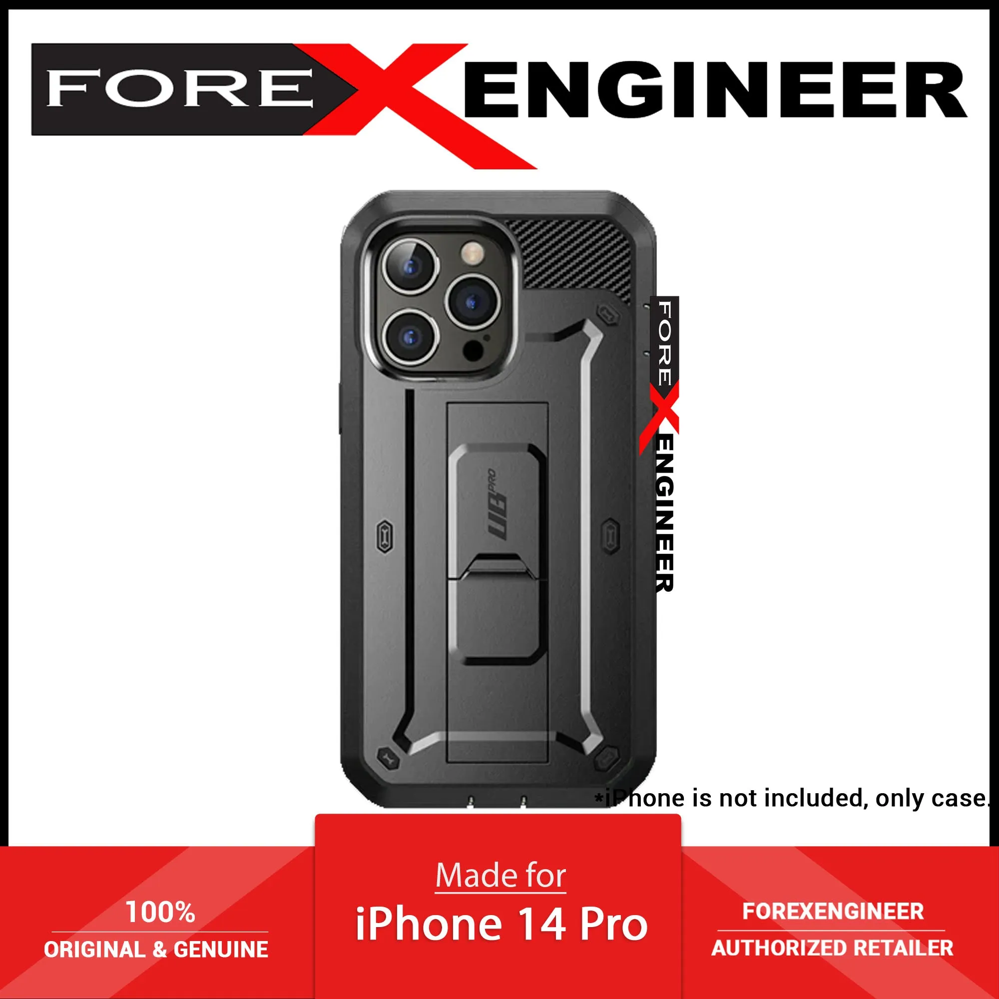 Supcase Unicorn Beetle UB PRO for iPhone 14 Pro - Rugged Case with Built-In Screen Protector - Black