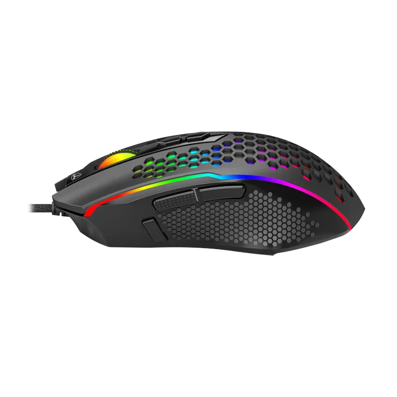 T-Dagger Honeycomb 8000Dpi Rgb Gaming Mouse - Black