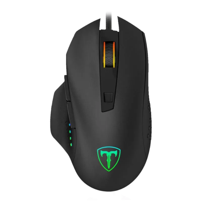 T-Dagger Warrant-Officer 4800Dpi 6 Button|180Cm Cable|Ergo-Design|Rgb Backlit Gaming Mouse - Black/Red