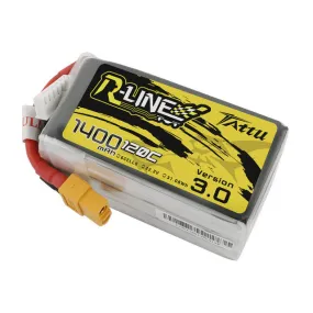 Tattu R-Line Version 3.0 1400mAh 22.2V 120C 6S1P Lipo Battery Pack With XT60 Plug