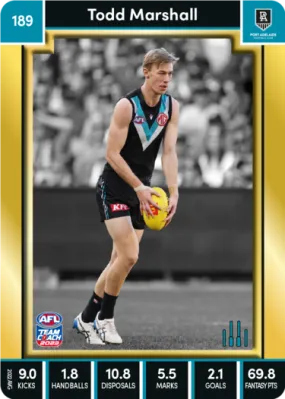 Todd Marshall, 189, Gold Parallel, 2023 Teamcoach AFL