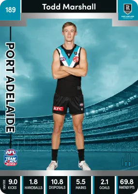 Todd Marshall, 189, Silver Parallel, 2023 Teamcoach AFL