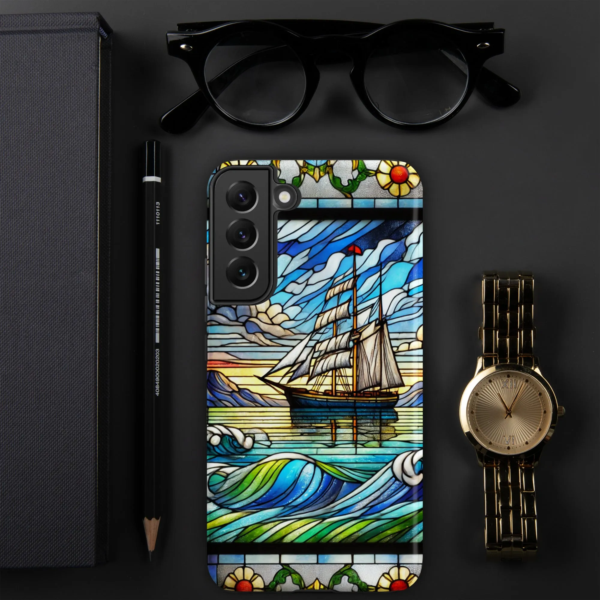 Tough case for Samsung® Stained Glass Sailboat