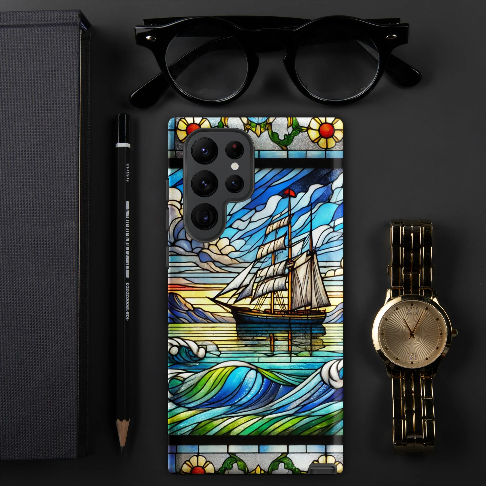 Tough case for Samsung® Stained Glass Sailboat