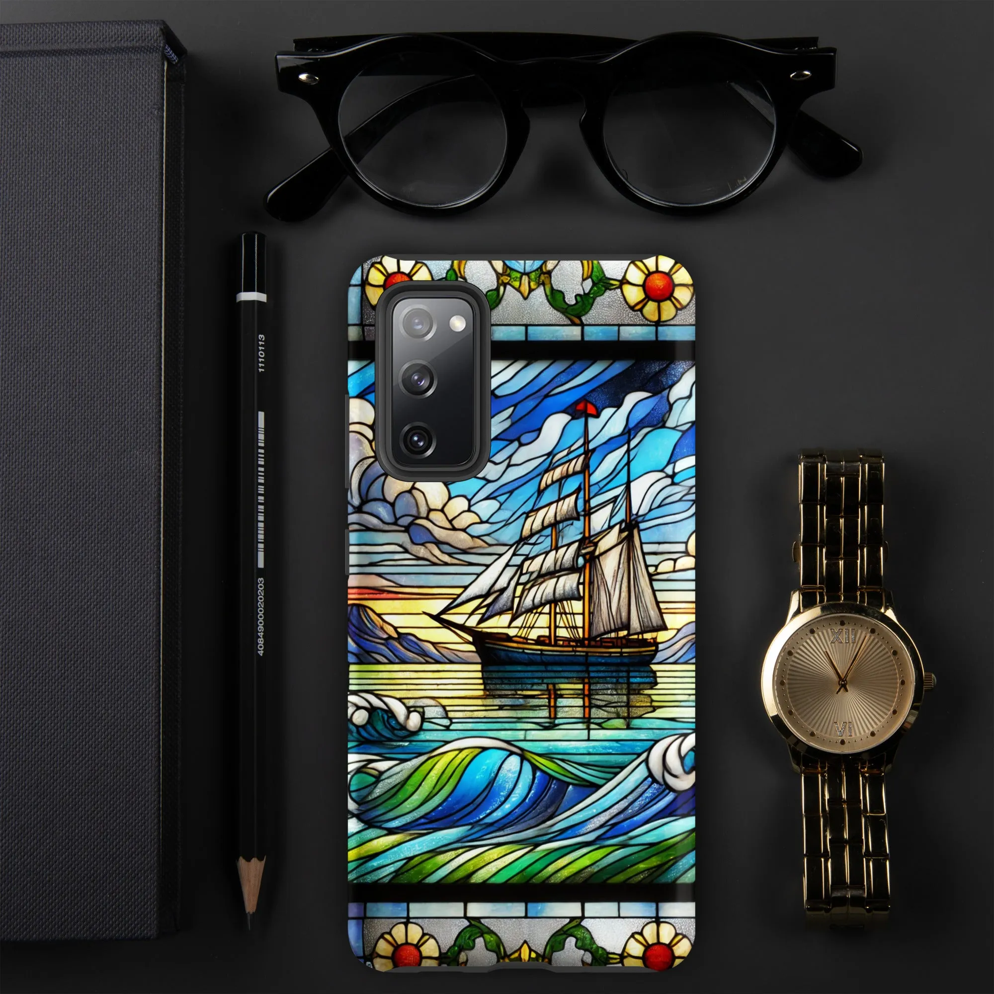 Tough case for Samsung® Stained Glass Sailboat