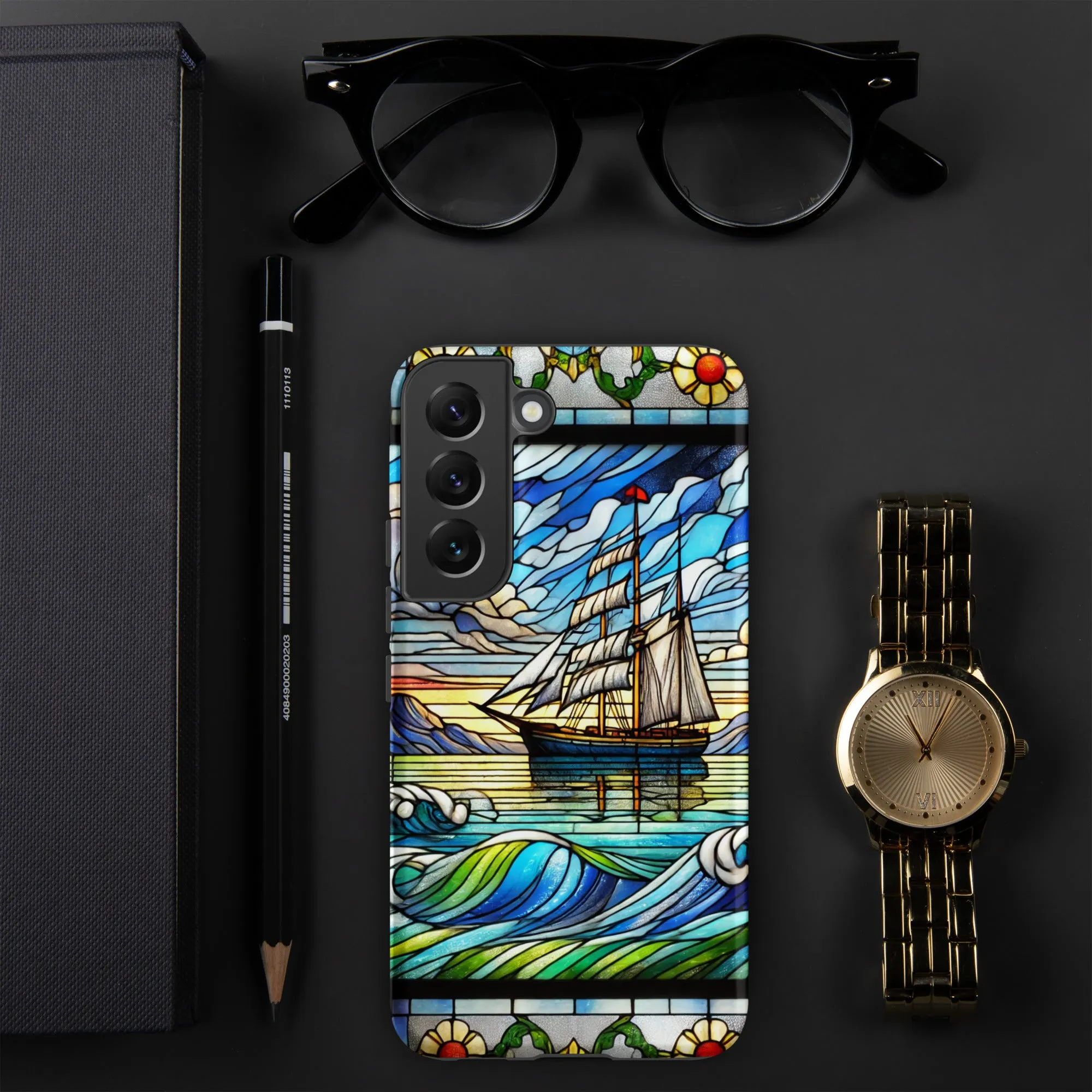 Tough case for Samsung® Stained Glass Sailboat