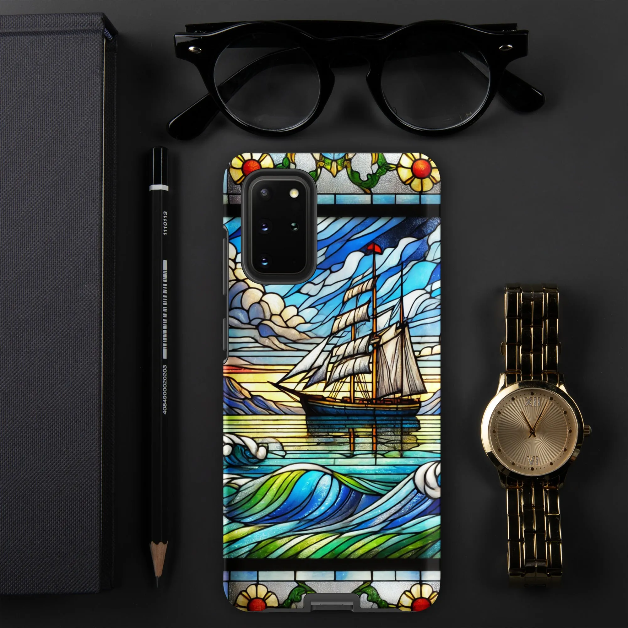 Tough case for Samsung® Stained Glass Sailboat