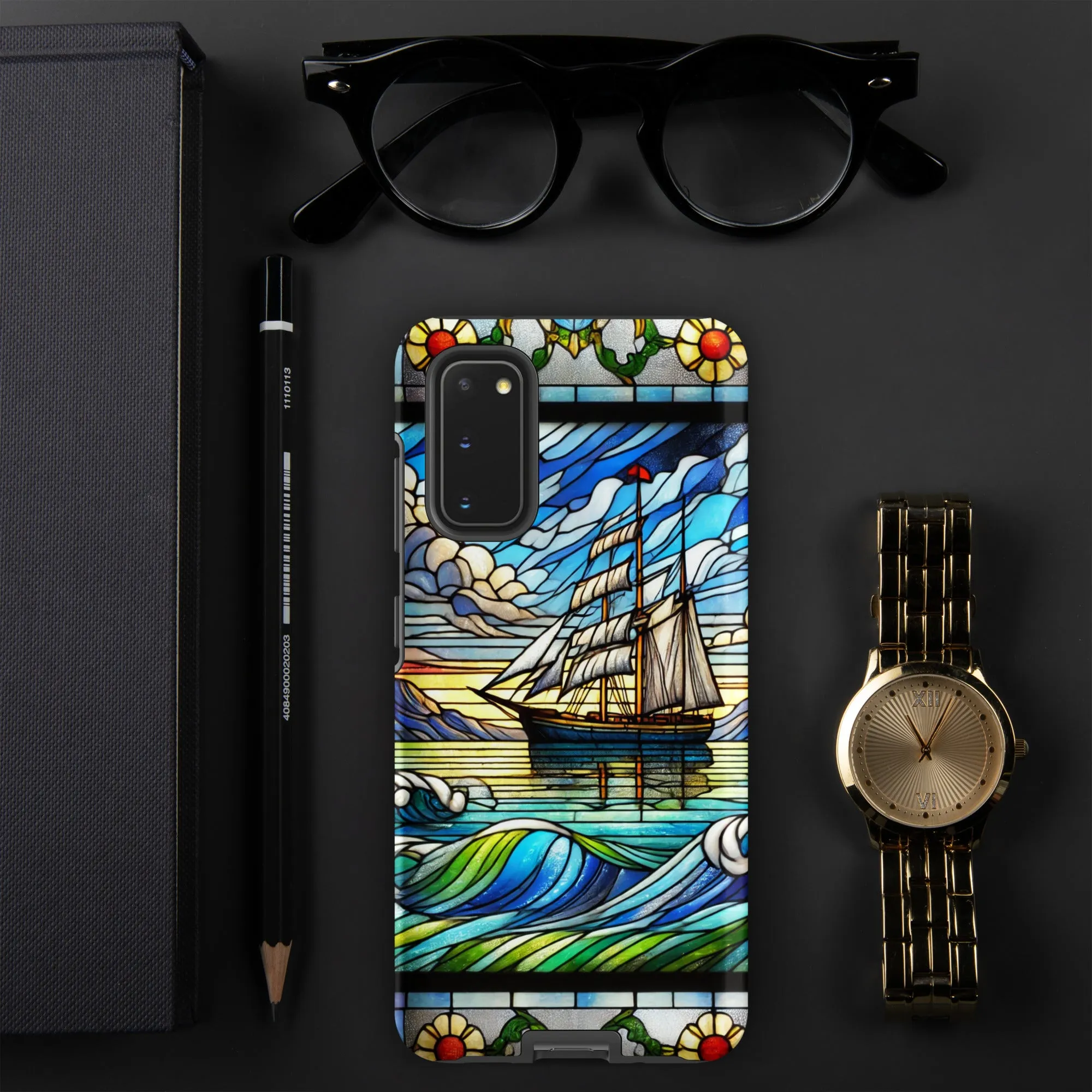 Tough case for Samsung® Stained Glass Sailboat