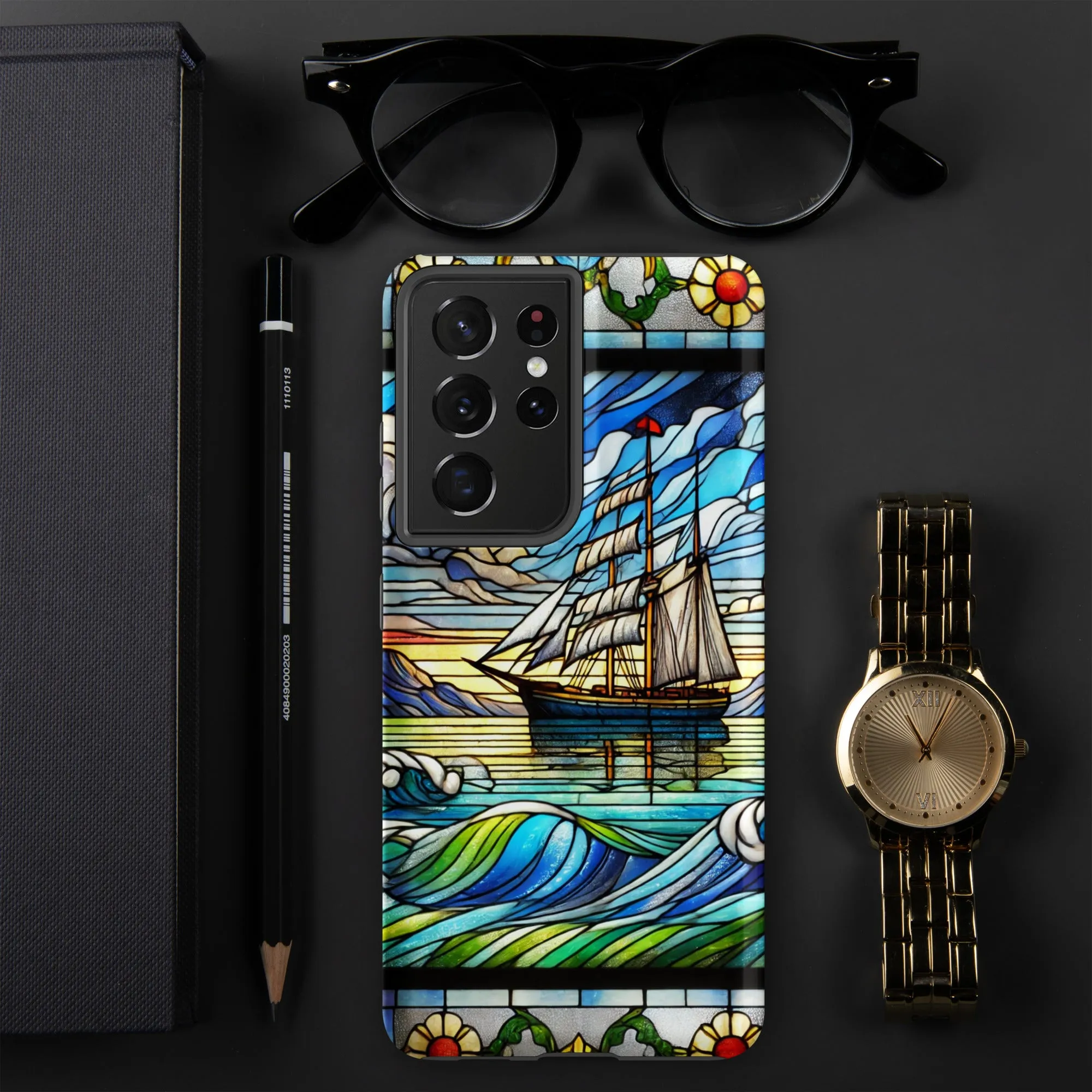 Tough case for Samsung® Stained Glass Sailboat