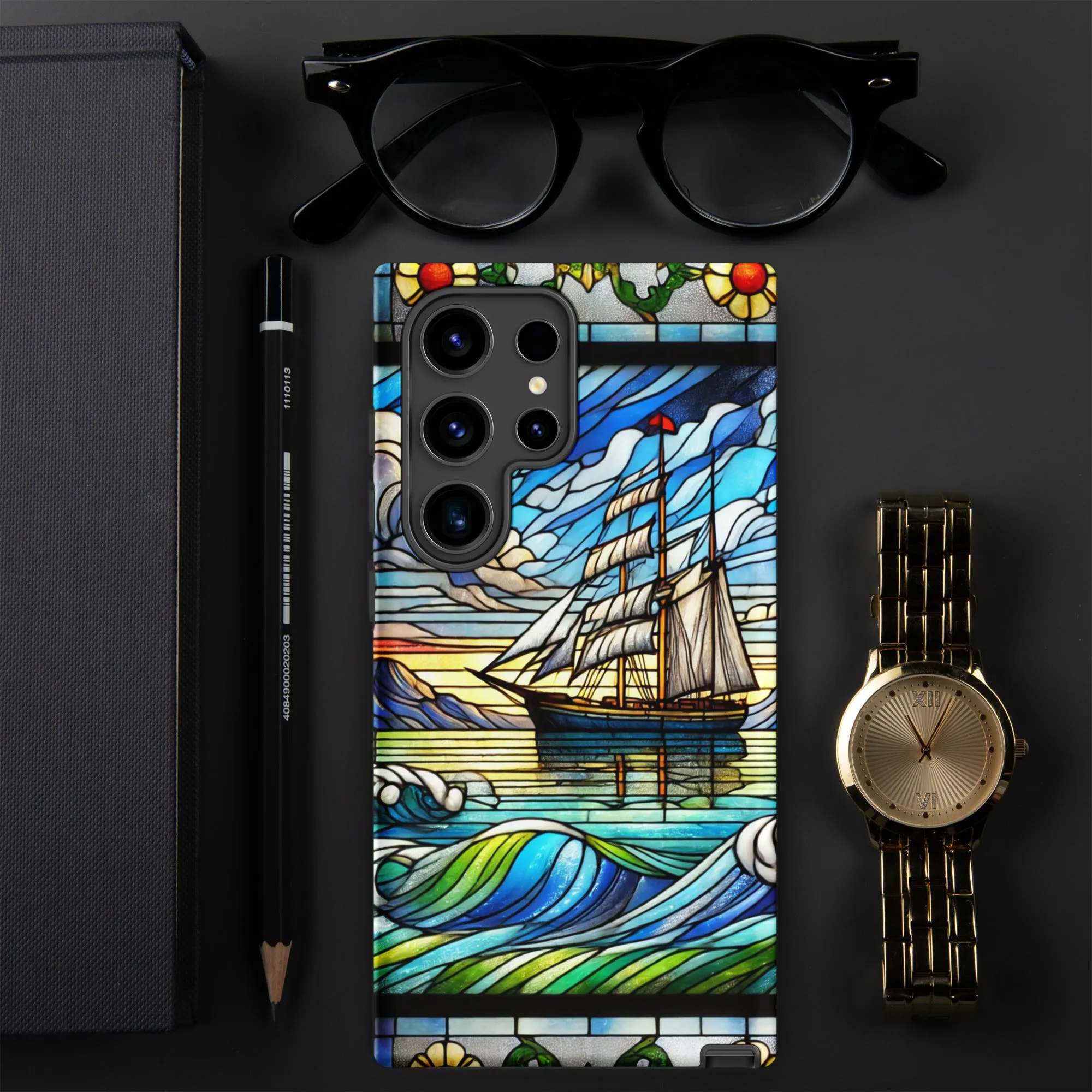 Tough case for Samsung® Stained Glass Sailboat