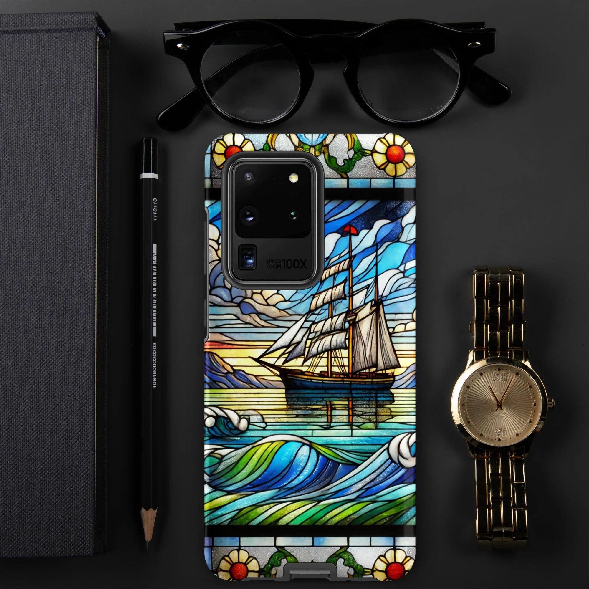 Tough case for Samsung® Stained Glass Sailboat