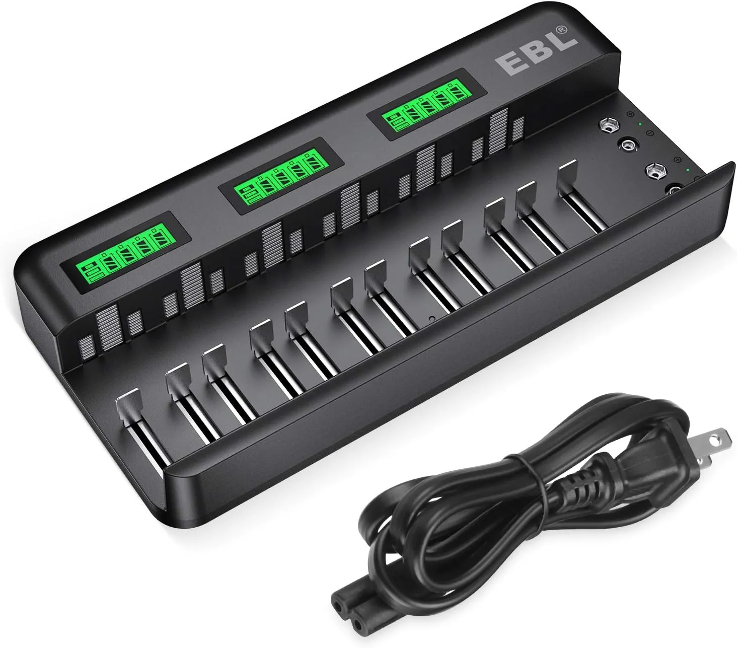 Universal Battery Charger - AA AAA C D Battery Charger for Rechargeable Batteries Ni-MH with 2A USB Port, Type C Input, Fast Charger