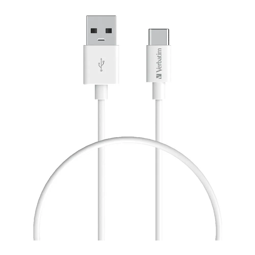 Verbatim Essentials Charge & Sync USB-C Cable 1mt - White