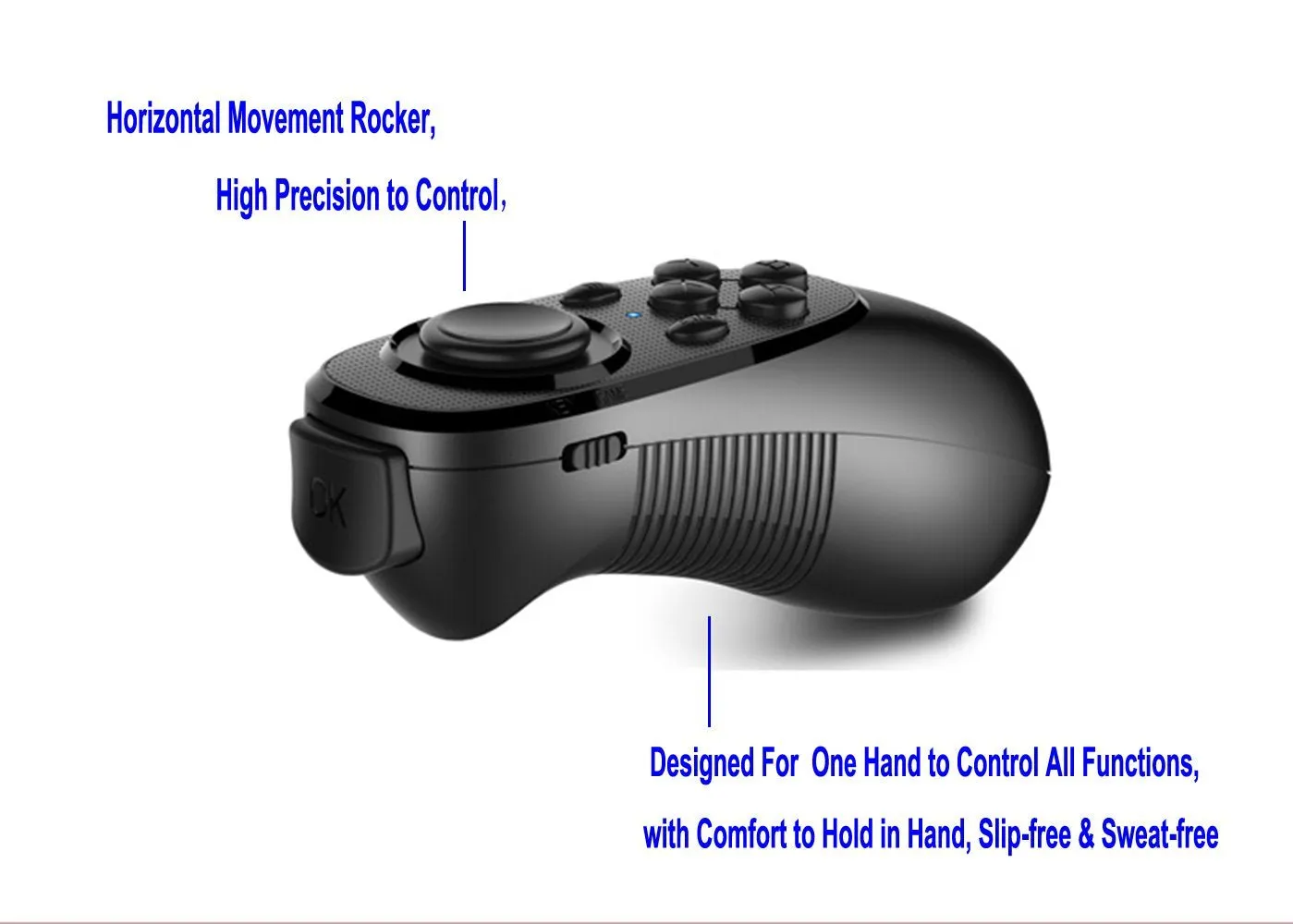 VR Remote Controller Gamepad Bluetooth Control VR Video, Film, Game, Selfie, Flip E-book/PPT/Nook page, Mouse, in Virtual Reality Headset