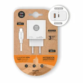 Wall Charger   USB-C Cable Tech One Tech TEC2273 White 65 W