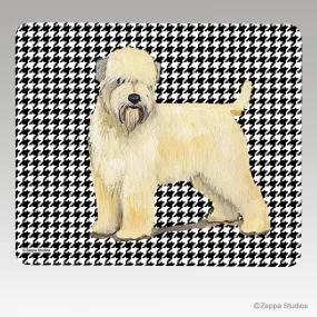 Wheaten Terrier Houndstooth Mouse Pad