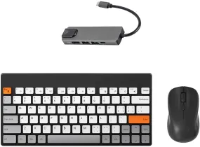 Wireless Keyboard and Mouse Set for Steam Deck, Mytrix 2.4GHz USB Compact Keyboard Mouse Set for Linux, Windows, Mac, iOS Smart Device