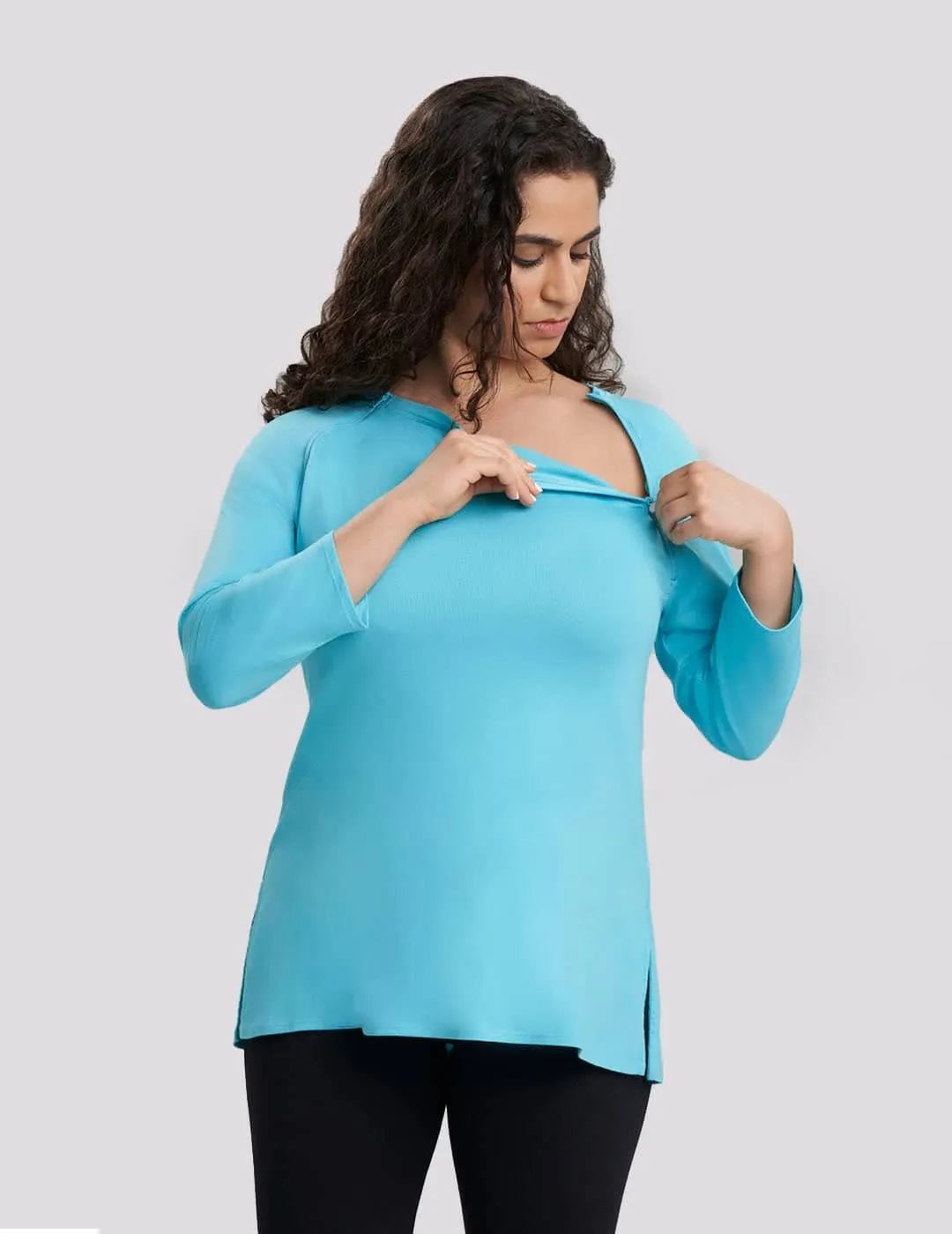 Womens Chest Port Access Shirt - Teal