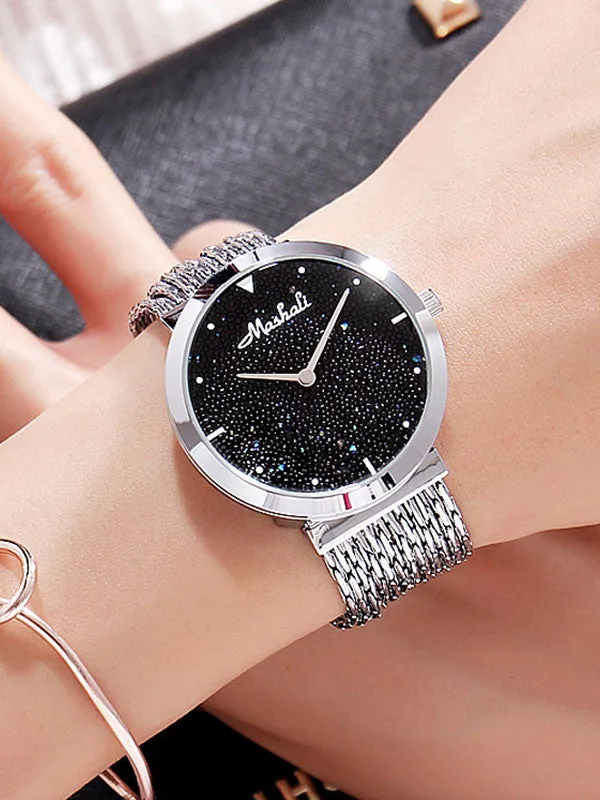 Women's Watch Shiny green large dial with full diamond tassel strap women's clothing  watch