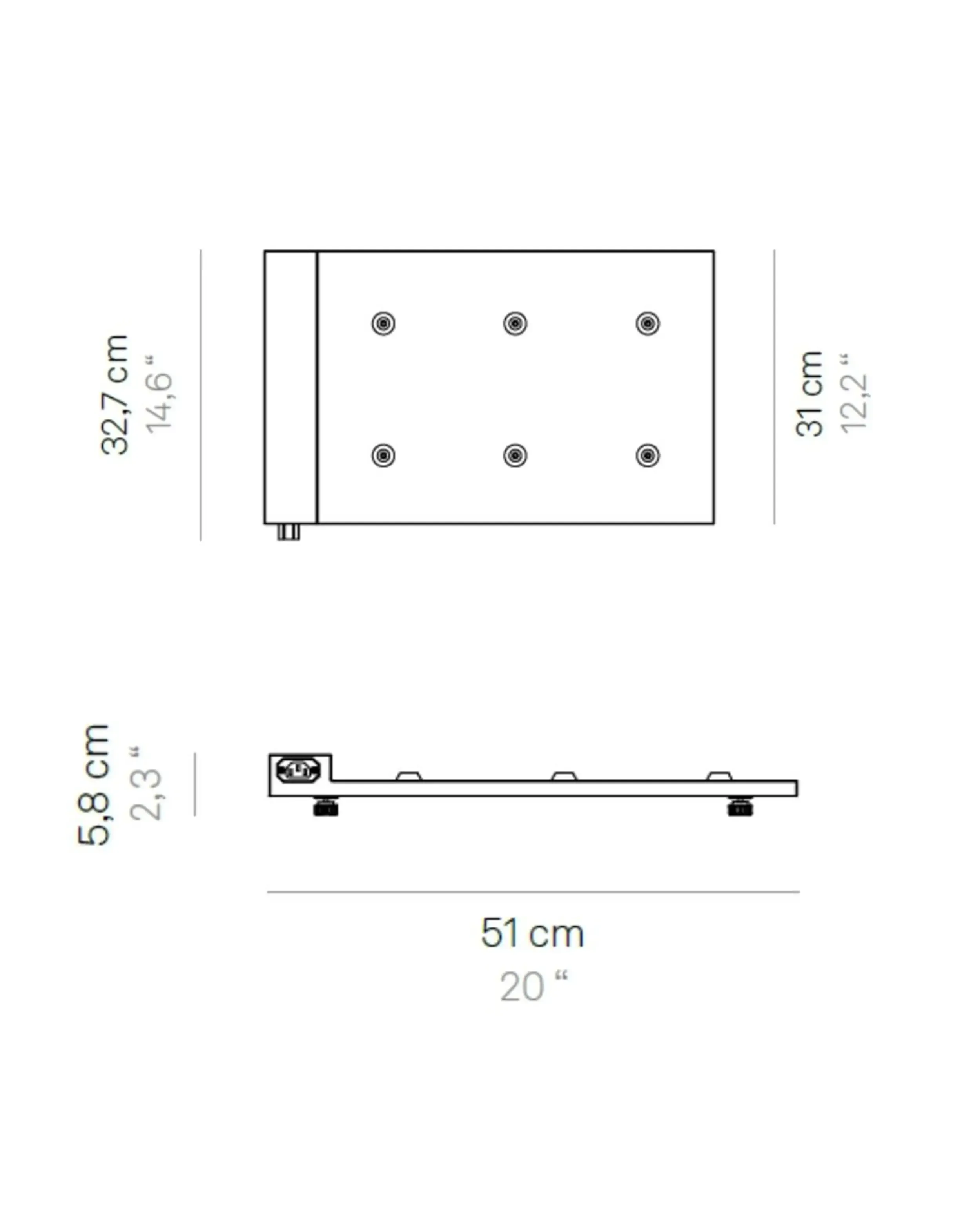 Zafferano Lampes à Porter Multi-contact charging base for the lamps: Sister Light Wi-Fi, Poldina, Poldina mini, Poldina Reverso, Pina, Swap, Swap mini, Push-up, Dama, Olimpia, Home