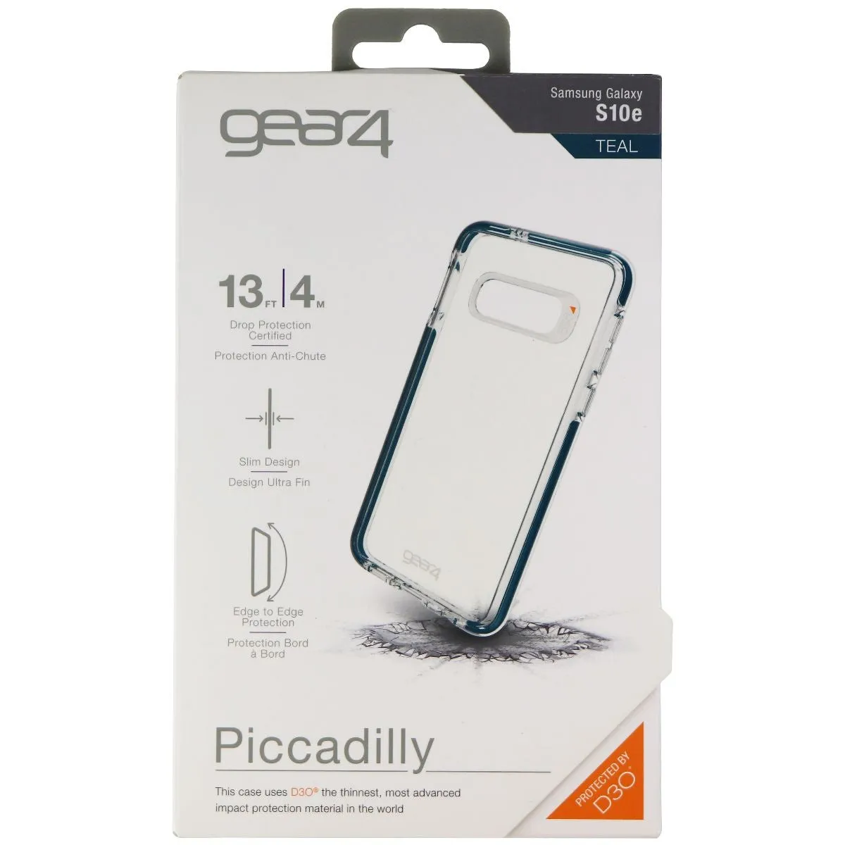 ZAGG Piccadilly Series Hard Case for Samsung Galaxy S10e - Clear/Teal